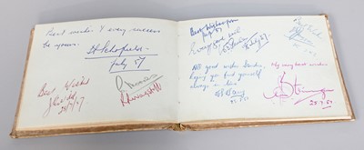 Lot 109 - Autograph Book, including various 1950's stars:...