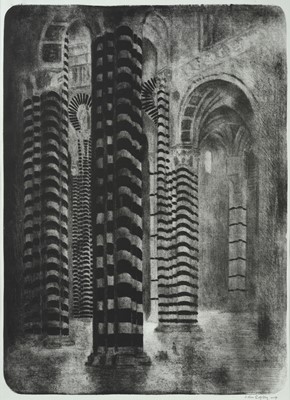 Lot 138 - John Copley RBA (1875-1950) "Interior of Siena...