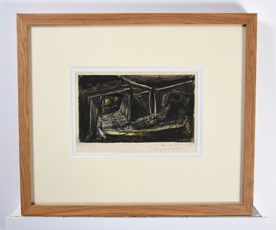 Lot 103 - Norman Towne (1915-1988) Miner and lamp...