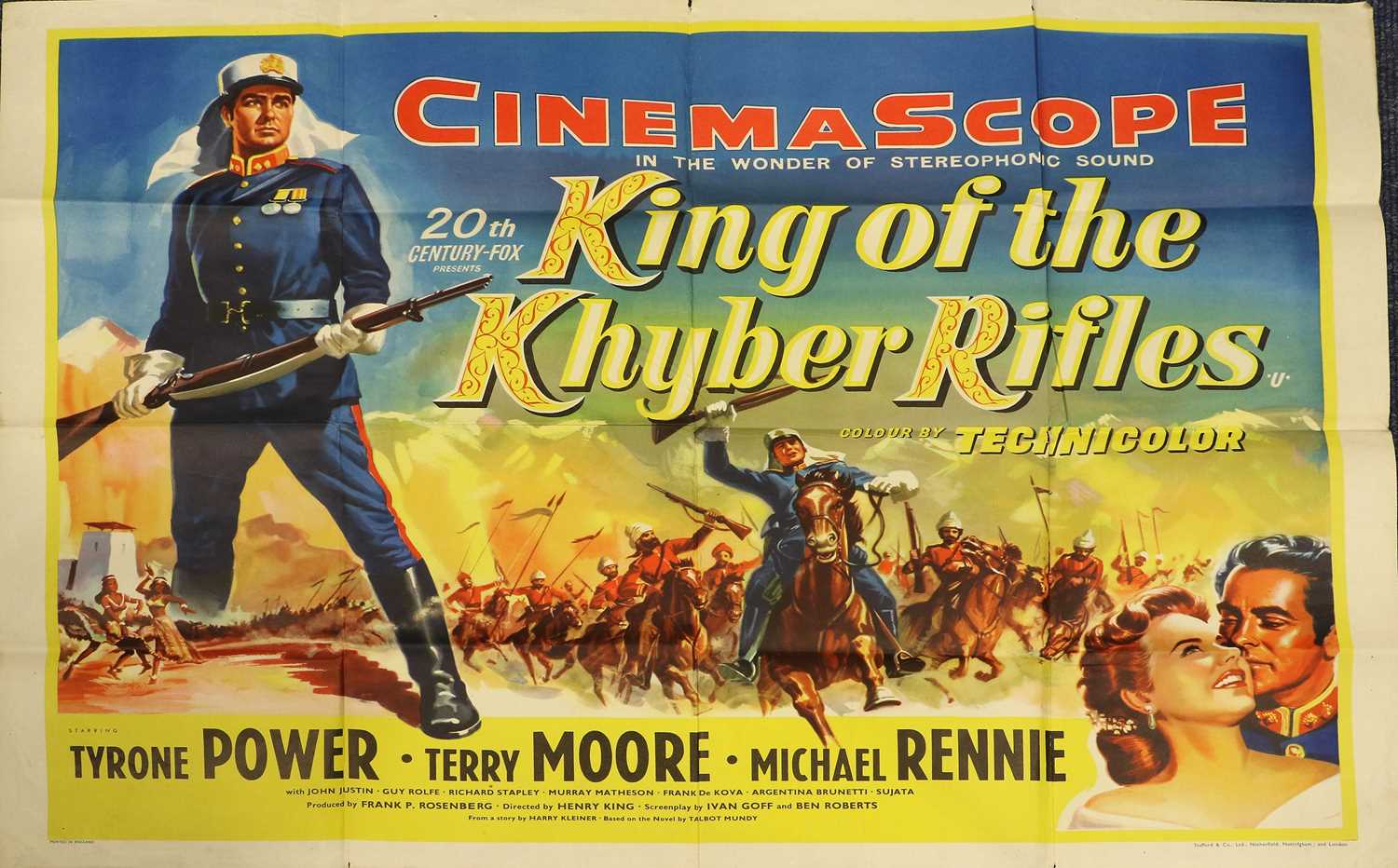 Lot 4204 - King Of The Khyber Rifles Film Poster