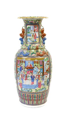 Lot 147 - A Cantonese Porcelain Vase, 19th century, with...