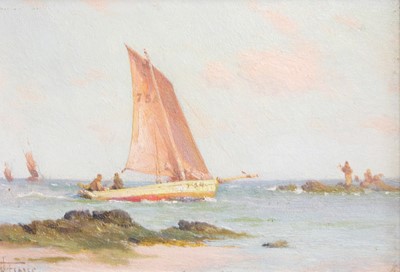 Lot 1044 - John Fraser (1858-1927) "Cullercoats" Signed...