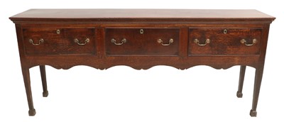 Lot 862 - A George III Oak Dresser Base, 3rd quarter...