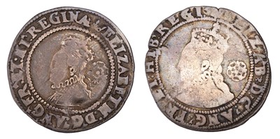 Lot 35 - 2x Elizabeth I Sixpences, comprising; 1567, mm....