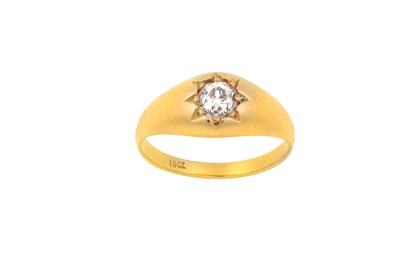 Lot 2103 - A Diamond Solitaire Ring the old cut diamond...