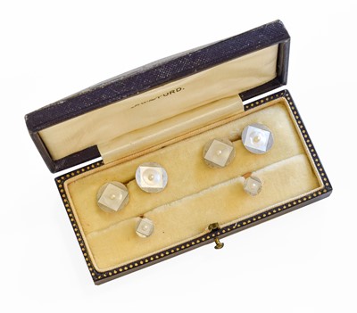 Lot 503 - A Seed Pearl and Mother-of-Pearl Cufflink and...