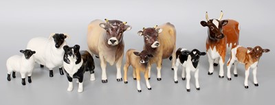 Lot 204 - Beswick Cattle Including; Jersey Bull, Cow and...