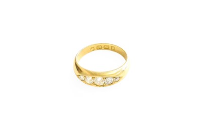 Lot 50 - An 18 Carat Gold Diamond Five Stone Ring, the...