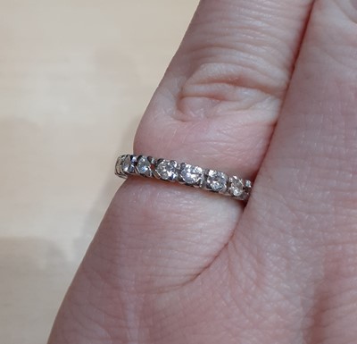 Lot 2080 - An 18 Carat White Gold Diamond Eternity Ring...