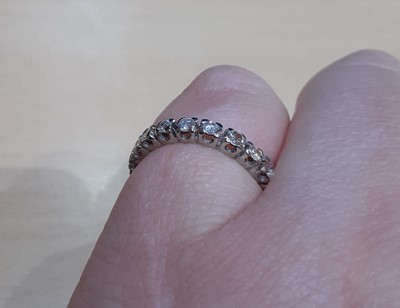 Lot 2080 - An 18 Carat White Gold Diamond Eternity Ring...