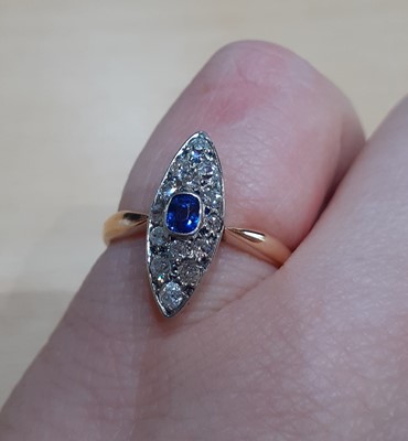 Lot 2094 - A Sapphire and Diamond Cluster Ring the...