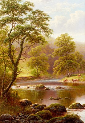 Lot 1097 - William Mellor (1851-1931) "On the Wharfe,...