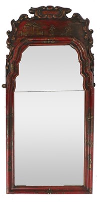 Lot 890 - A Queen Anne Red Japanned and Parcel-Gilt Wall...