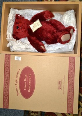 Lot 804 - Steiff 1998 limited edition collectors bear 'Burgundy 40', with original box