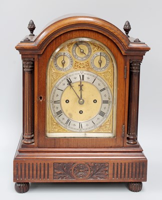 Lot 1334 - A Victorian Mahogany Chiming Table Clock,...