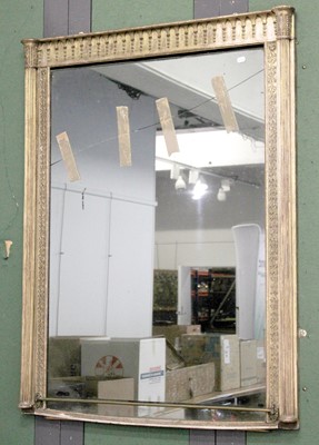 Lot 1143 - A Large Over Mantle Mirror, with acanthus leaf...