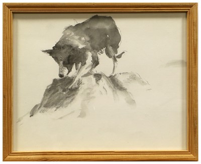 Lot 608 - Brian Irving (1931-2013) Windy day in the...
