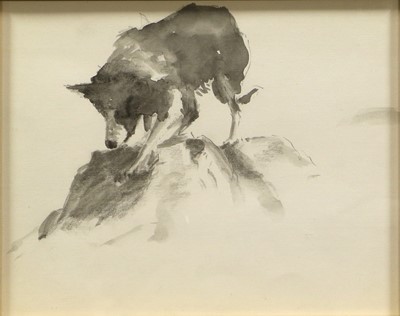 Lot 608 - Brian Irving (1931-2013) Windy day in the...