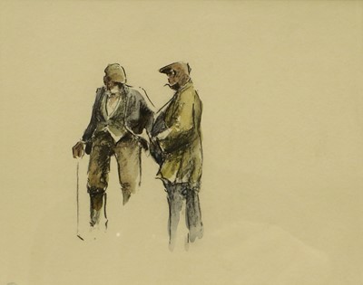 Lot 609 - Brian Irving (1931-2013) Study of two Dalesmen...