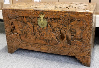 Lot 1102 - A Carved Camphor Box