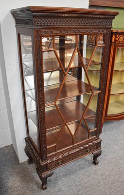 Lot 1231 - A Reproduction Chippendale Style Glazed...