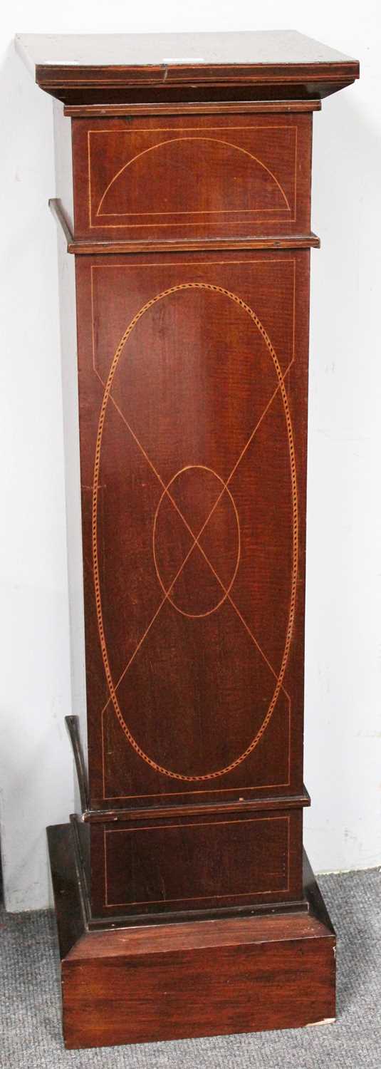 Lot 1329 - An Inlaid Mahogany Pedestal, maker Turners,...