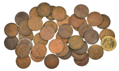 Lot 186 - 39x Mixed Farthings, to include; George IV (8),...