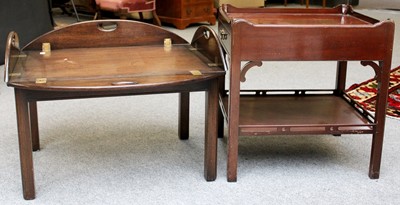 Lot 1161 - A Georgian Style Mahogany TrayTopTable, fitted...