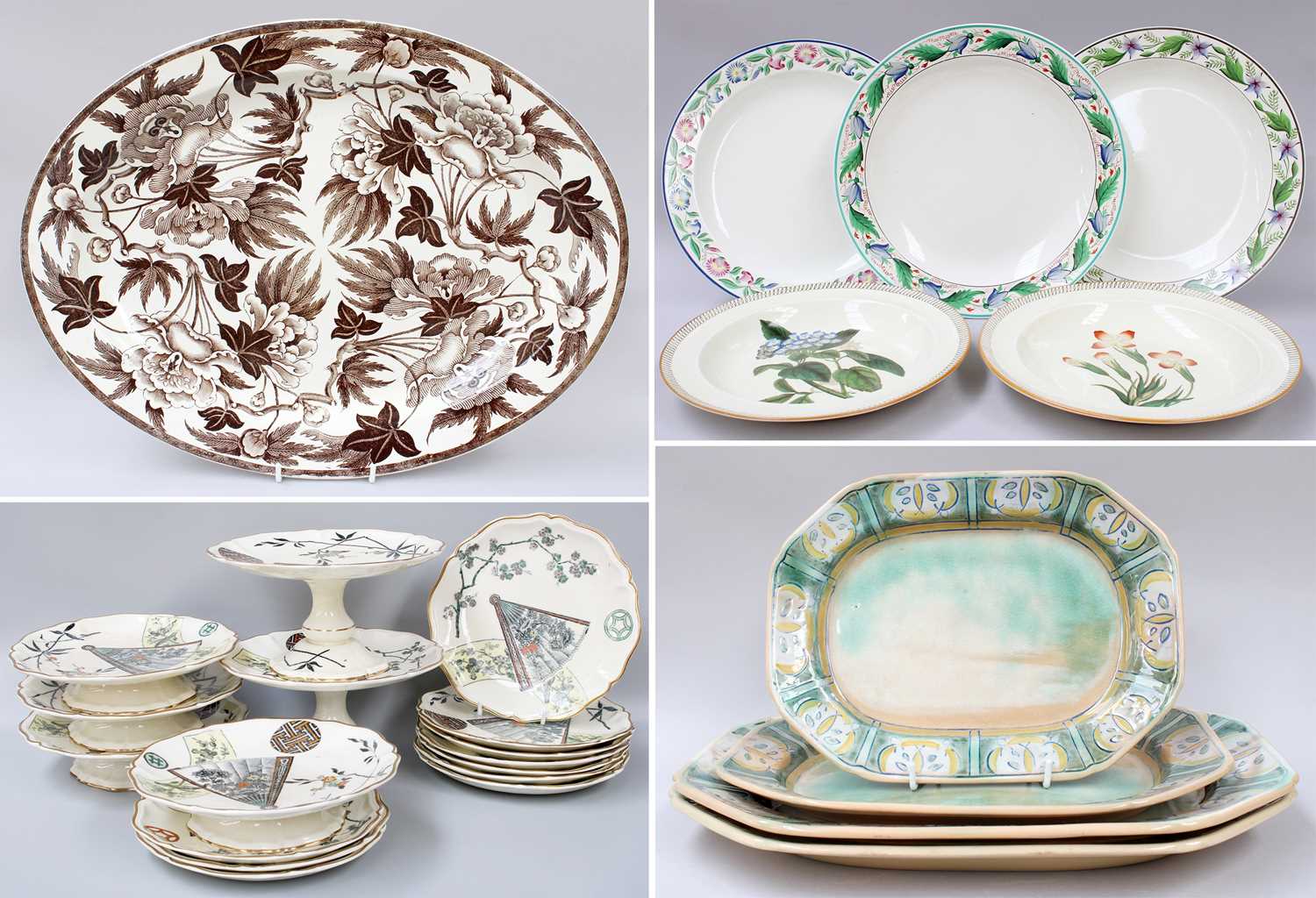 Lot 254 - Five 19th Century Wedgwood Creamware Plates, a...