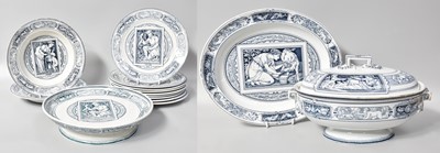 Lot 281 - A 19th Century Wedgewood Transfer Printed Soup...