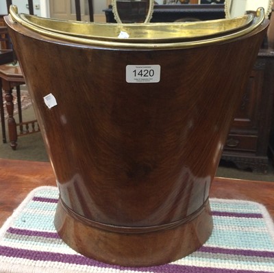 Lot 1420 - An Early 19th Century Walnut Coal Bucket, of...