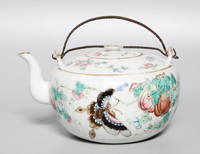 Lot 7 - A Chinese Porcelain Teapot and Cover, 19th...