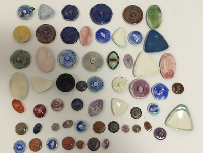 Lot 540 - Forty Two Lancastrian Pottery Buttons, various...