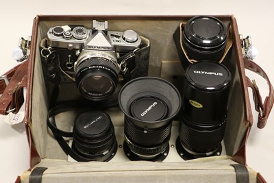 Lot 3332 - Olympus OM1 Cameras Outfit