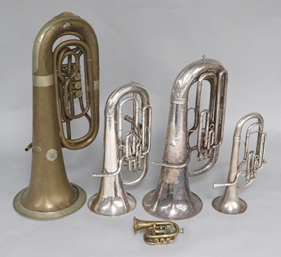 Lot 3047 - Various Brass Instruments