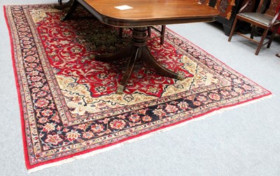 Lot 1216 - Tabriz Carpet, the raspberry field of vines...