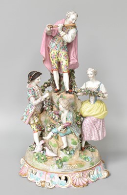 Lot 320 - A Continental Porcelain Figure Group, 19th...