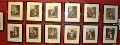 Lot 829 - Thirteen framed Cries of London engravings