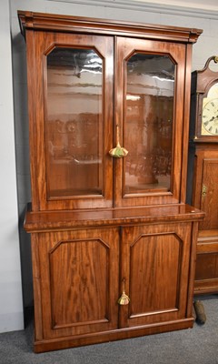 Lot 1348 - A 19th century Mahogany Bookcase, with glazed...