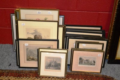 Lot 831 - A large quantity of coloured steel engravings - topographical scenes, etc