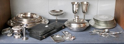 Lot 344 - A Collection of Assorted Silver and Silver...