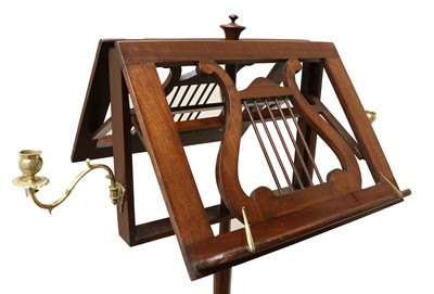 Lot 827 - A Victorian Carved Mahogany Duet Music Stand,...