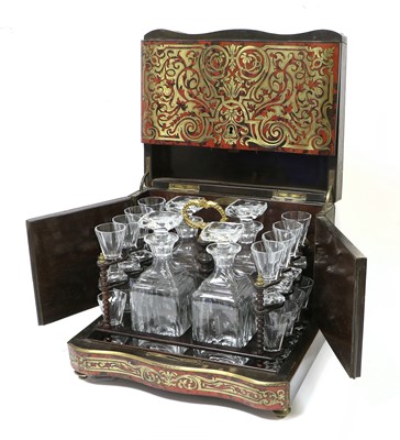 Lot 177 - A French Boulle Travelling Decanter Set, circa...