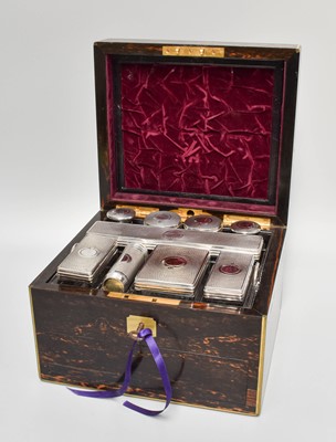 Lot 266 - A Coromandel Wood Travelling Box, circa 1860,...