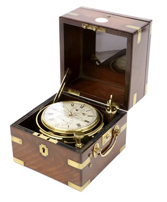 Lot 267 - A Good Mahogany Two Day Marine Chronometer,...