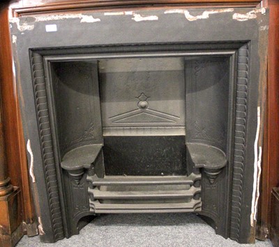 Lot 1306 - A Cast Metal Fire Insert, 91.5cm by 35cm by 97cm