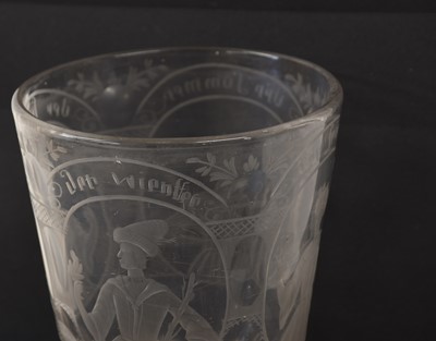 Lot 5 - A Bohemian Glass Beaker, late 18th century, of...