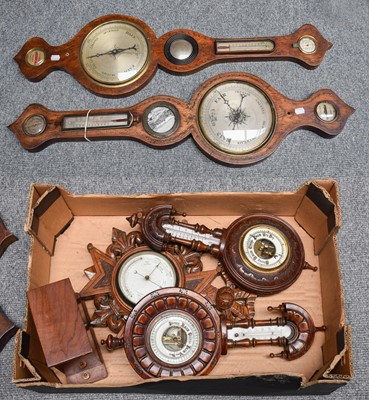 Lot 290 - Two 19th Century Wheel Barometers; together...