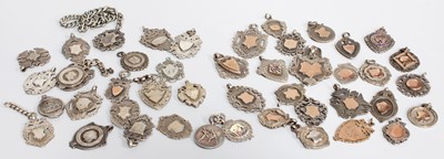 Lot 1058 - A Quantity of Silver Fob Medals, Victorian and...