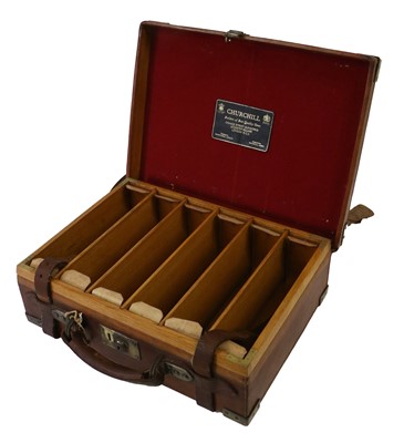 Lot 177 - A Good Stitched Leather Cartridge Case by...